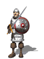knight with sword on guard