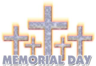 Memorial Day with Christian Crosses