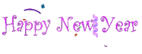 Happy New Year with animated confetti