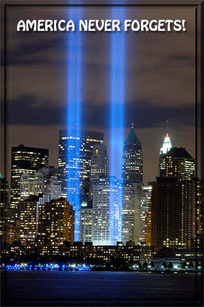 America Never Forgets - WTC Lights