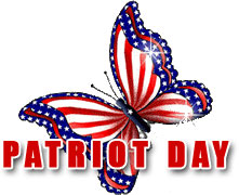 Patriot Day with red, white and blue butterfly