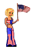 girl with an American flag
