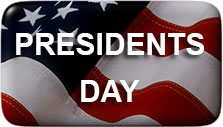presidents day button on the American flag