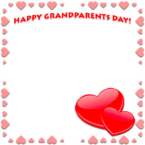 Happy Grandparents Day large hearts