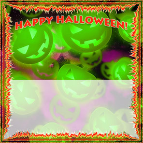 Happy Halloween scary jack-o'-lanterns