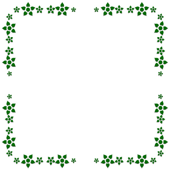 star flower border frame
