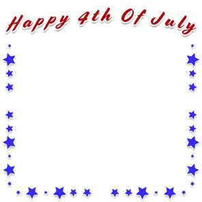 Happy 4th of July frame