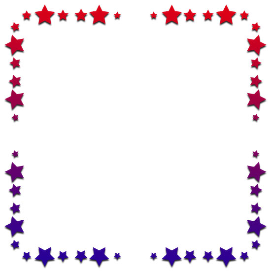 red and blue star border