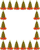 Christmas trees border