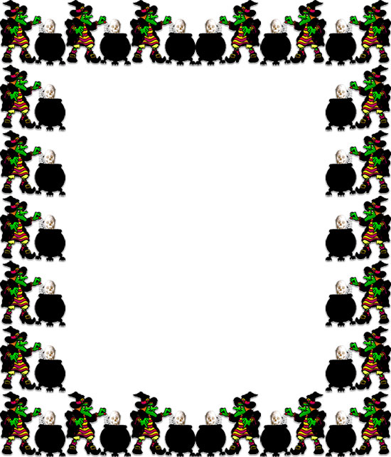 witch and cauldron border