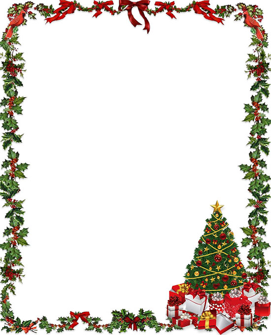 Free Christmas Tree Borders - Clipart - Frames