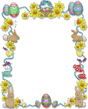 easter borders for word