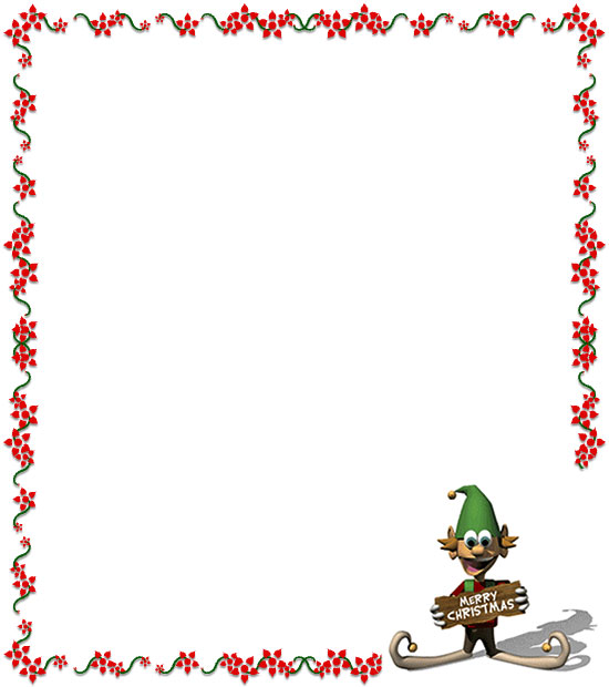 Free Elf Christmas Borders Clipart Frames Santa s Elves