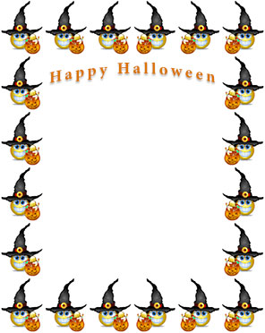 halloween page borders landscape