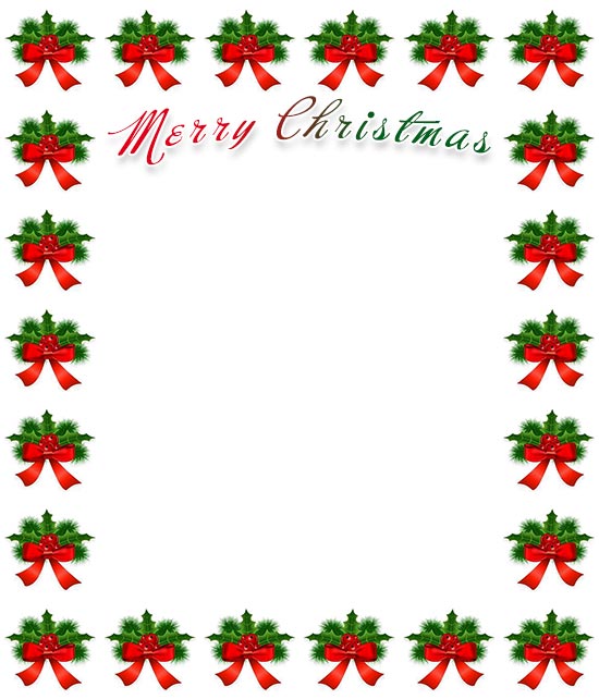 Free Christmas Holly Borders - Clipart