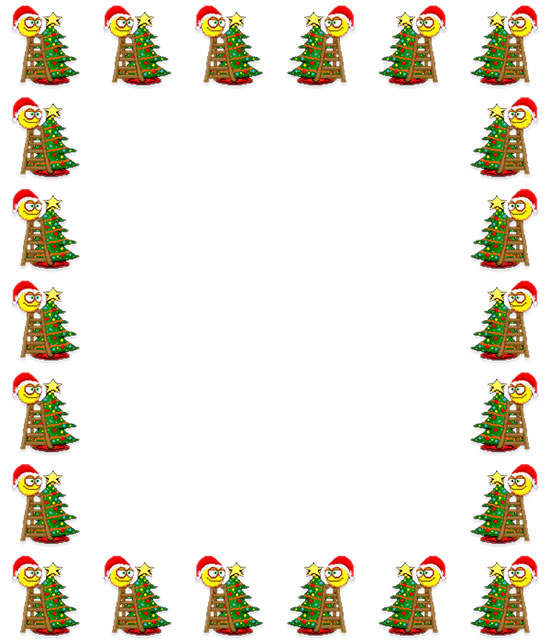 christmas tree borders clip art