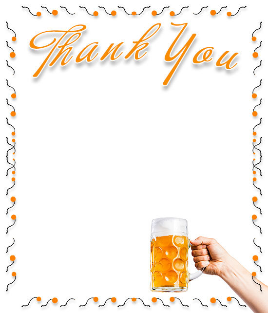 thank you raised glass