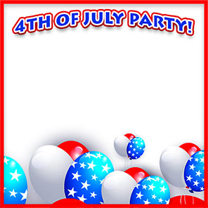 4th of July party border