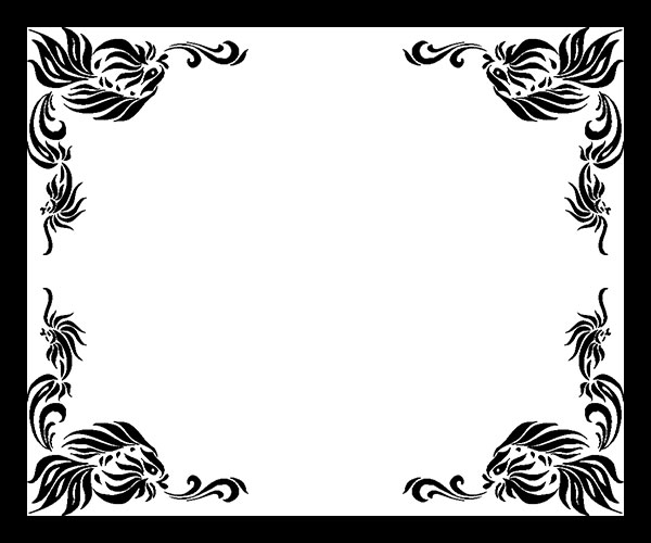 black and white border frame