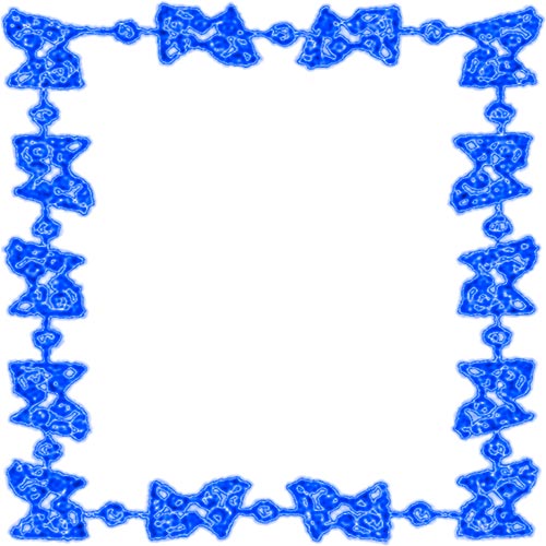 blue abstract border on white