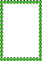 green ornament Christmas border