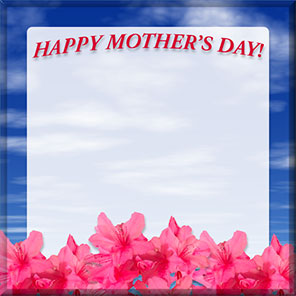 Mother's Day frame border with flowers