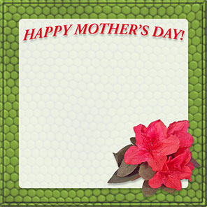 Happy Mother's Day with green frame