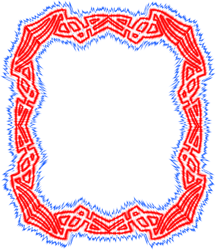 red and blue abstract border