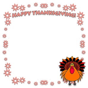 Happy Thanksgiving flowers turkey