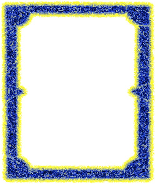 blue and yellow frame