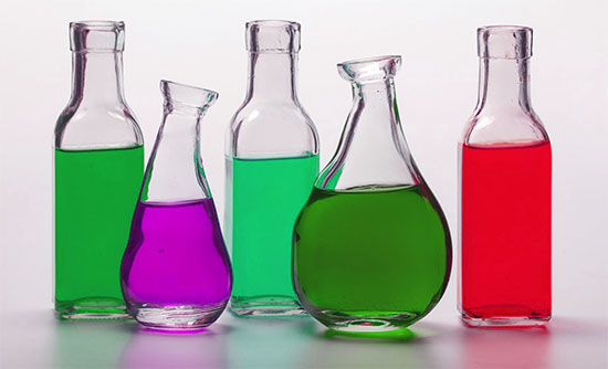 chemical bottles