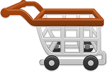 shopping cart brown