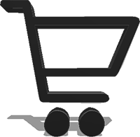 grey shopping cart 3D PNG