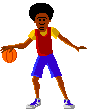 basketball player dribbling the ball animation