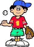 boy playing baseball animated