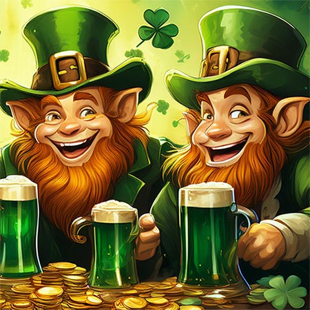 leprechauns shamrocks