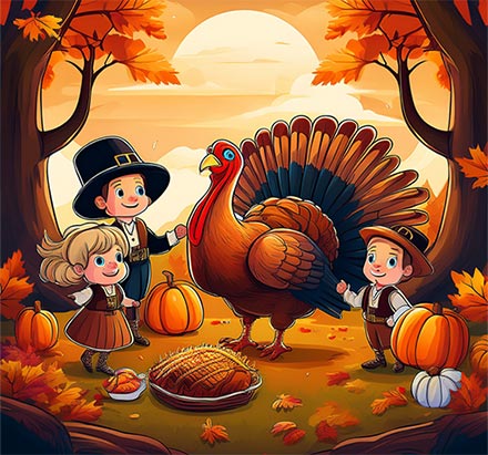turkey pilgrim pumpkin