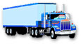 18 wheeler dark blue with two stacks