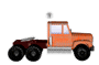 animated truck - cab with smoke
