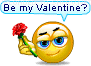 be my valentine with flower animation