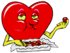 animated heart eating candy