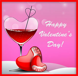 Happy Valentine's Day wine