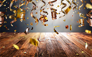 confetti and streamers