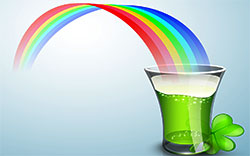 green beer rainbow