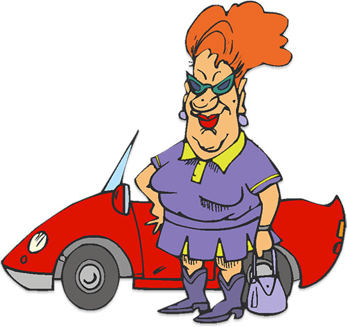 woman convertible